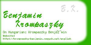 benjamin krompaszky business card